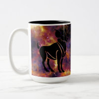 Widder Tierkreiszeichen Galaxie Silhouette – Astro