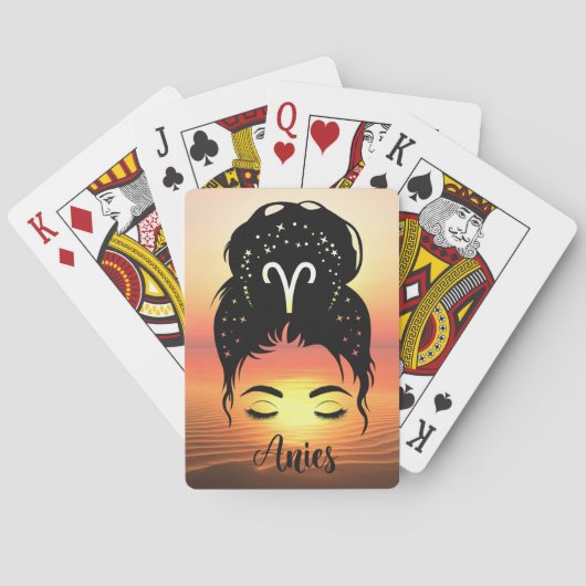 Widder Tierkreiszeichen Spielkarten (Rückseite)