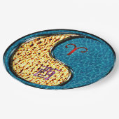 Widder und Wasserhahn Pappteller (Schrägansicht)