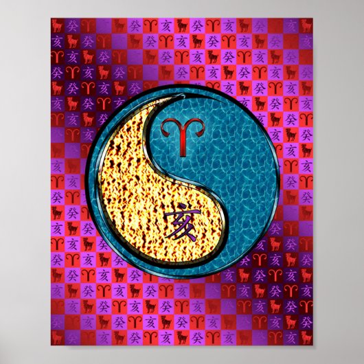 Widder & Wasser-Schwein Poster (Vorne)
