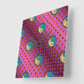 Widder & Wasser-Schwein Quadratische Wanduhr (Winkel)