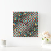 Widder & Wasserhund Quadratische Wanduhr (Zuhause)
