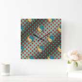 Widder & Wasserhund Quadratische Wanduhr (Zuhause)
