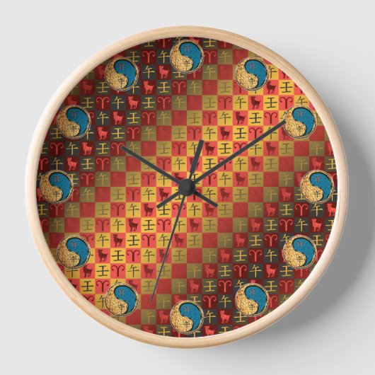 Widder & Wasserpferd Uhr (Vorderseite)
