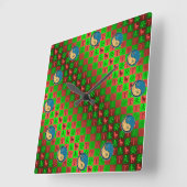Widder & Wasserziege Quadratische Wanduhr (Winkel)