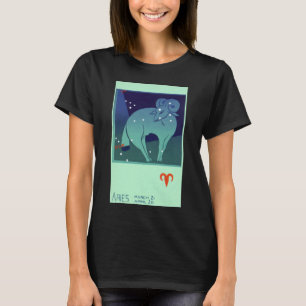 Widder-Widder-Sternbild, Vintage-Zodiak-Astrologie T-Shirt