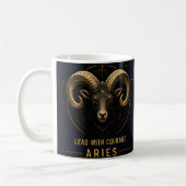 Widder-Widder-Symbol Starke Tapferkeit Astrologie- Kaffeetasse (Links)