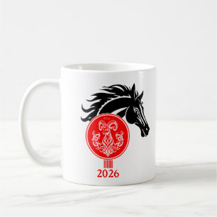 Widder x Jahr des Pferdes 2026 Kaffeetasse