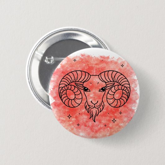 Widder-Zeichen Button (Vorne & Hinten)