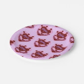 Widder-Zodiac-Coqueheart-Birthday-Cake Pappteller (Schrägansicht)
