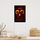 Widder-Zodiac-Kristallposter-Papier (Halbglanz) Poster (Küche)