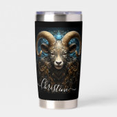 Widder-Zodiac-Kunst für 21. März–19. April Thermobecher (Vorderseite)