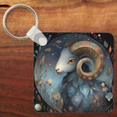 Widder Zodiac Sternzeichen Astrologie Mystischer G Schlüsselanhänger (Vorderseite)