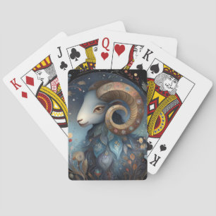 Widder Zodiac Sternzeichen Astrologie Mystischer G Spielkarten