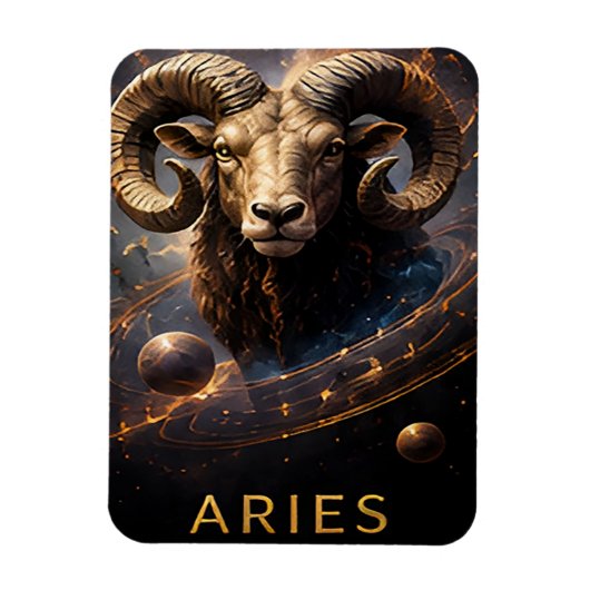 Widder-Zodiac-Widder-Himmels-Astrologie-Symbol Magnet (Vertikal)