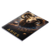 Widder-Zodiac-Widder-Himmels-Astrologie-Symbol Notizblock (Linke Seite)