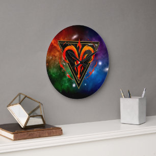 Widder Zodiach Geschenk Astrologie Große Wanduhr