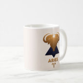 Widder-Zodiak-Dekor Astrologie-Geschenk Kaffeetasse (VorderseiteRechts)