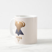 Widder-Zodiak-Dekor Astrologie-Geschenk Kaffeetasse (Vorderseite Links)
