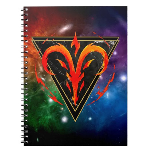 Widder Zodiaque Geschenk Astrologie Notizblock (Vorderseite)