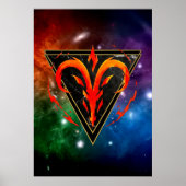 Widder Zodiaque Geschenk Astrologie Poster (Vorne)