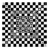 Widdershins Enochian Aztec Magic Ritual Chessboard Poster (Vorderseite)