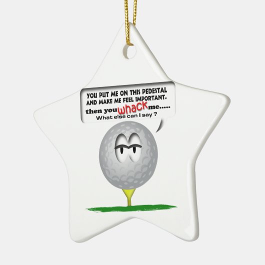 Widdle Ball-Golfverzierung Keramik Ornament (Links)