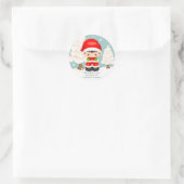 Widdle Wonders Santa Boy Round-Address-Label Runder Aufkleber (Tasche)