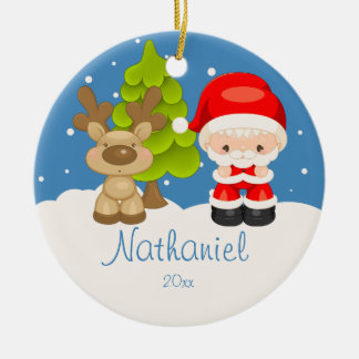 Widdle wundert sich Sankt-Weihnachtsverzierung Keramikornament