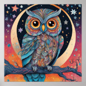 Wide Awake Owl zum Herunterladen Poster (Vorne)