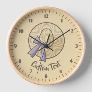 Wide Brimmed Hat Beige Uhr