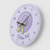 Wide Brimmed Hat Lilac Große Wanduhr (Winkel)