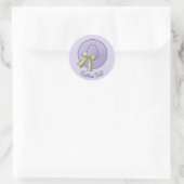 Wide Brimmed Hat Lilac Runder Aufkleber (Tasche)