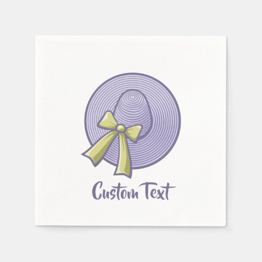Wide Brimmed Hat Lilac Serviette (Vorderseite)