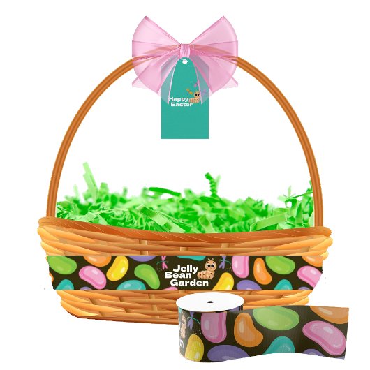 Wide Easter Ribbon Jelly Bean Garden Ripsband