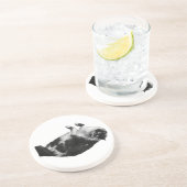 Wide-Eyes Cat Dreh Untersetzer (Seite)