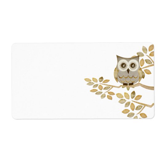 Wide Eyes Owl im Baumlabel (Vorne)