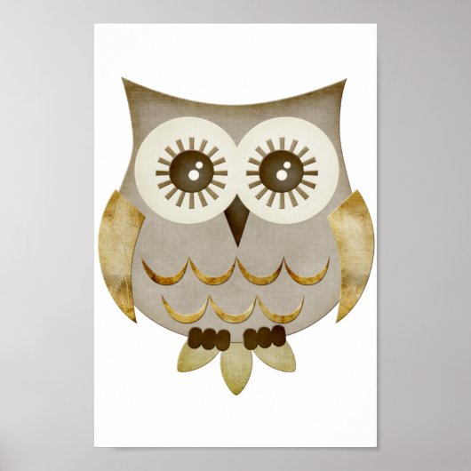 Wide Eyes Owl Poster (Vorne)