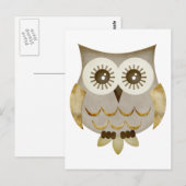 Wide Eyes Owl Postkarte (Vorne/Hinten)