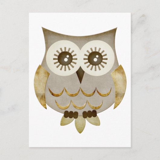 Wide Eyes Owl Postkarte (Vorderseite)