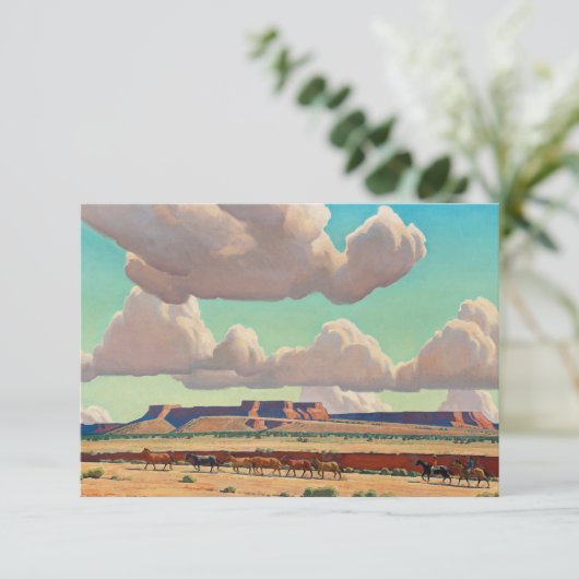 Wide Lands der Navajo von Maynard Dixon Dankeskarte (Stehend Vorderseite)