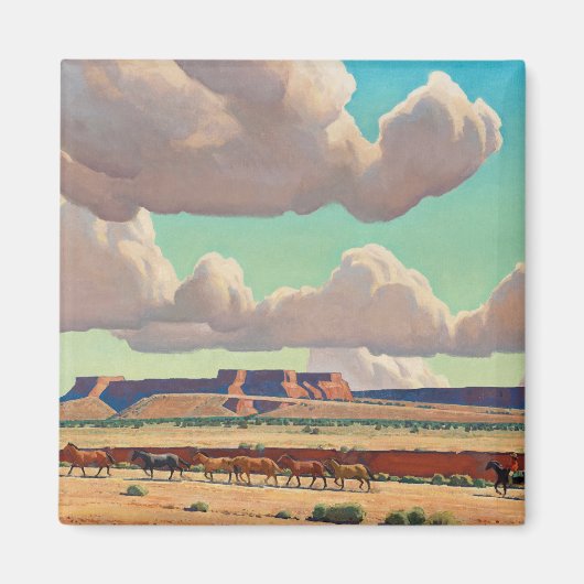 Wide Lands der Navajo von Maynard Dixon Magnet (Vorne)