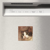 Wide Mit Augen Kitty Portrait | ABSTRAKT | Wasserf Magnet (In Situ (Geschirrspüler))