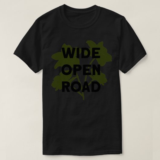 Wide Open Road grün schwarz T-Shirt (Design vorne)