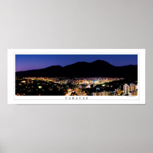 wide panoramic Plakat of Caracas Avila mountain