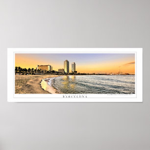Wide panoramic Plakat of the Olympic Port Towers
