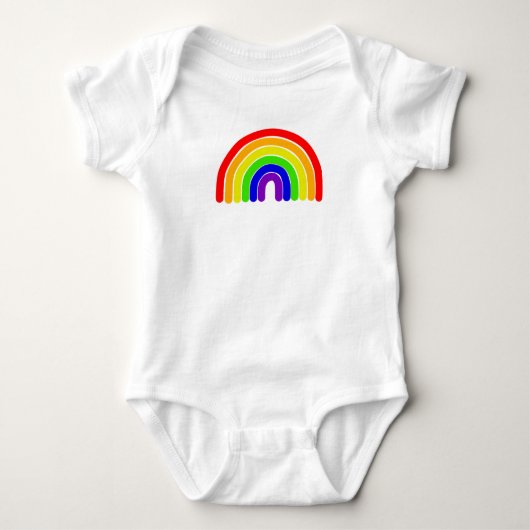 Wide Rainbow Baby Strampler (Vorderseite)