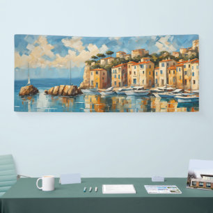 Wide Seascape Mediterrane antiker Hafen Banner