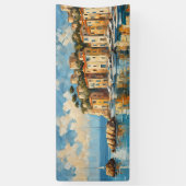 Wide Seascape Mediterrane antiker Hafen Banner (Vertikal)