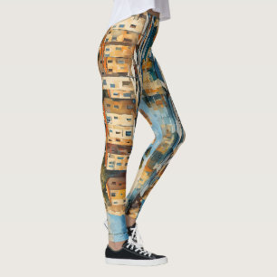 Wide Seascape Mediterrane antiker Hafen Leggings